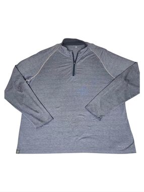 Free Fly Pullover Mens XXL Blue Bamboo Performance Quarter Zip Hiking Fishing